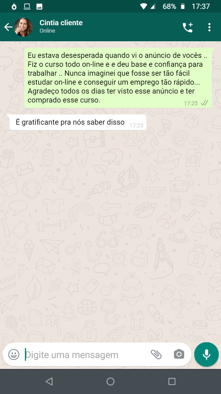 Depoimento de aluna 5